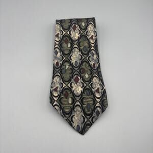 XMI Nordstrom Men Silk Necktie Green Geometric Men Necktie
